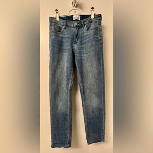 Stretch Denim Straight Leg Jeans
